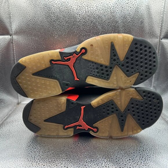 Sz 7Y Nike Air Jordan 6 Mens Retro Authentic Black High Top Athletic Sneaker - Picture 9 of 11